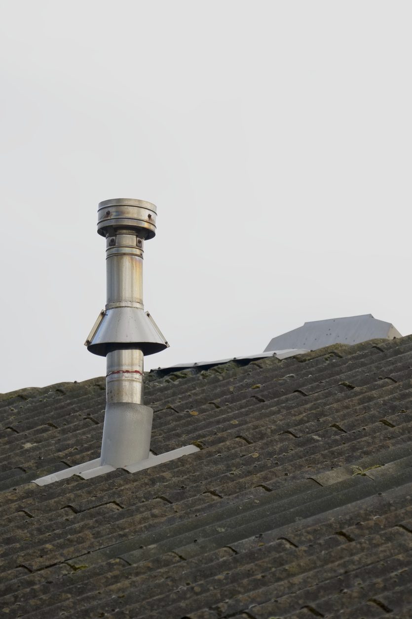 chimney with cap and flue