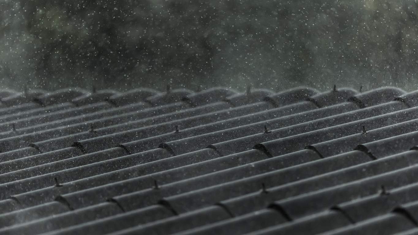 Hail on roof