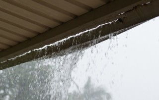 rain gutter leak