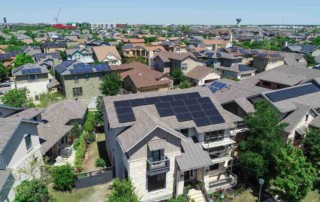 solar panels on roofs